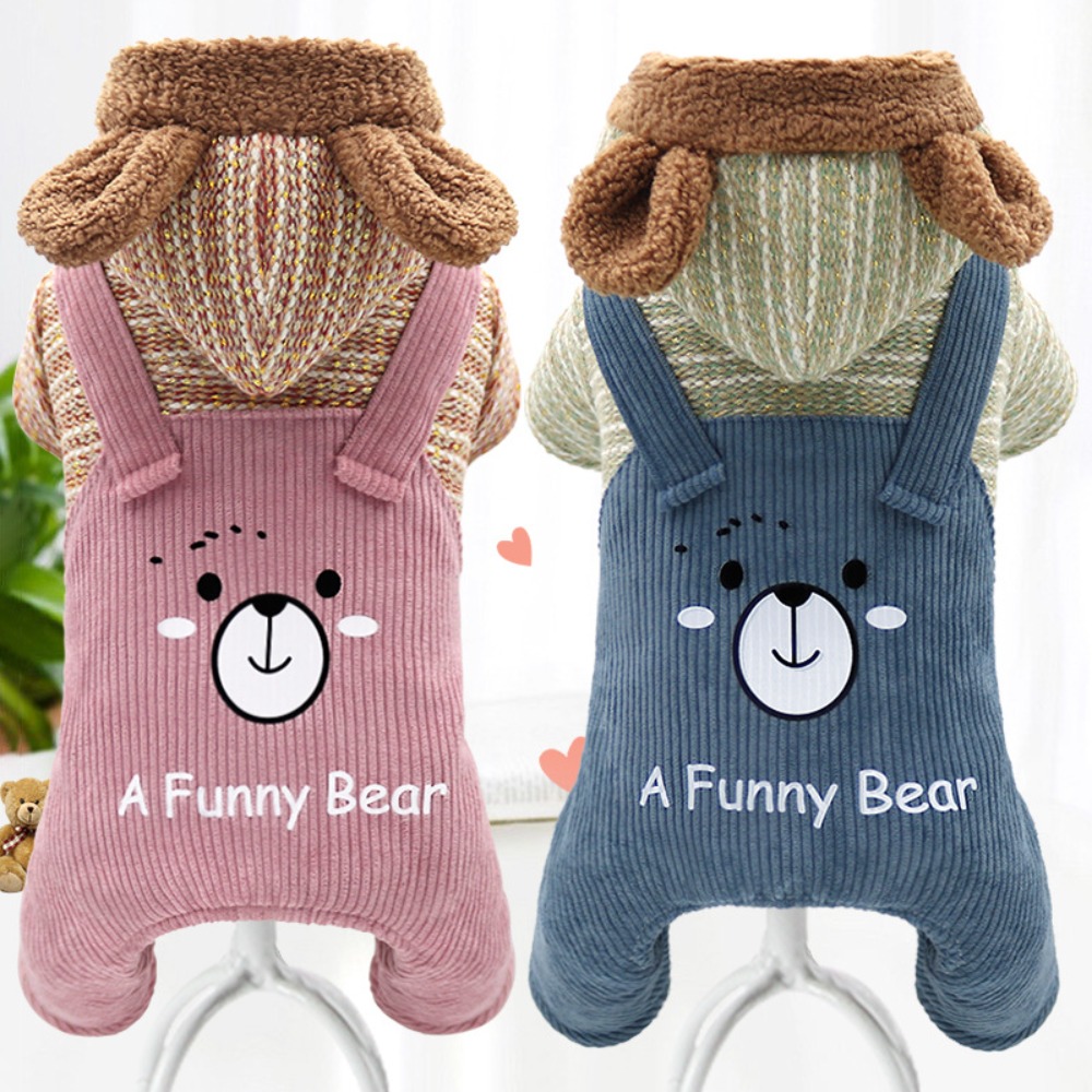 Dog Pet Clothes Pomeranian Teddy   Four-legged Coat Cat Puppy Puppy Knitted Short Staple Winter Coat