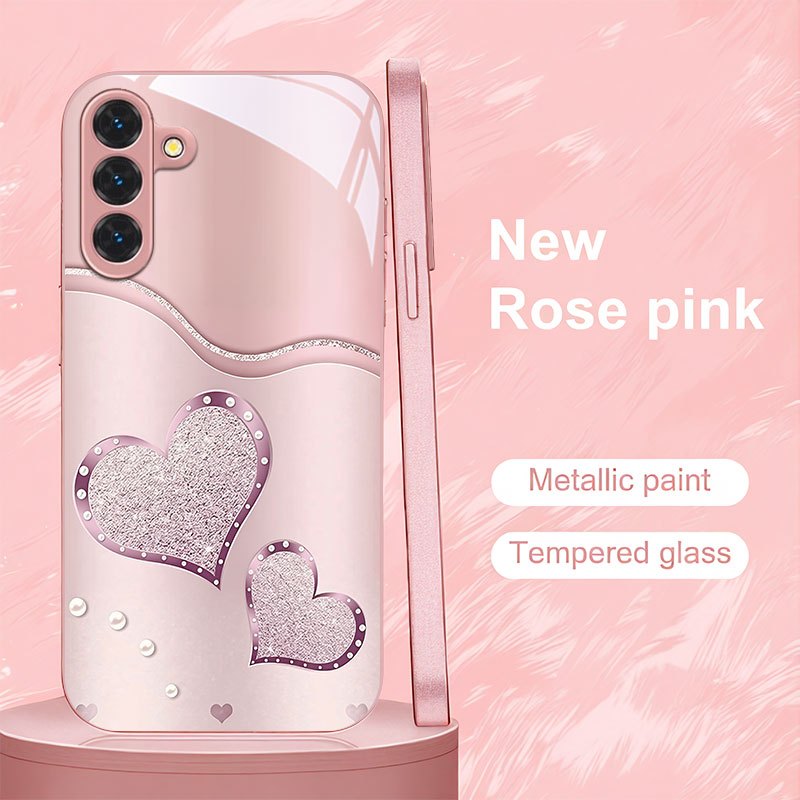 TEMU Custodia per Telefono: Custodia con Motivo Cuore Lucido Rosa per for Galaxy