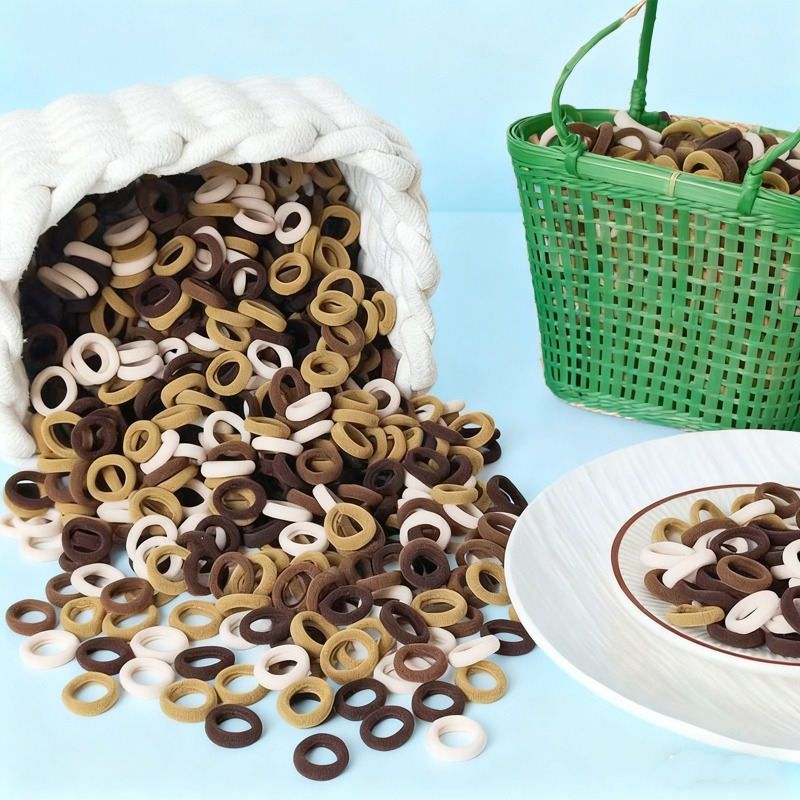 580pcs Colorful Basic Elastic Hair Ties Set
