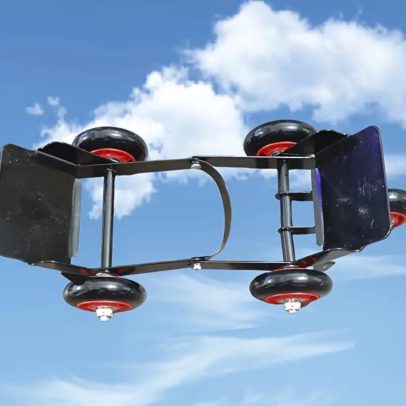 1pc heavy duty motorcycle trailer wagon with emergency tire replacement assistant fit for motorcycles scooters 485 02 lbs capacity all terrain wheels with red rims black tires durable construction for   cargo transport motorcycle accessory   wagon design   capacity Product details 5