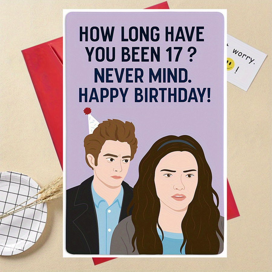 TEMU 1pcfunny Birthday Card For Friend Or Colleague Inspired Humor Unique Greeting For Special Celebration Gift
