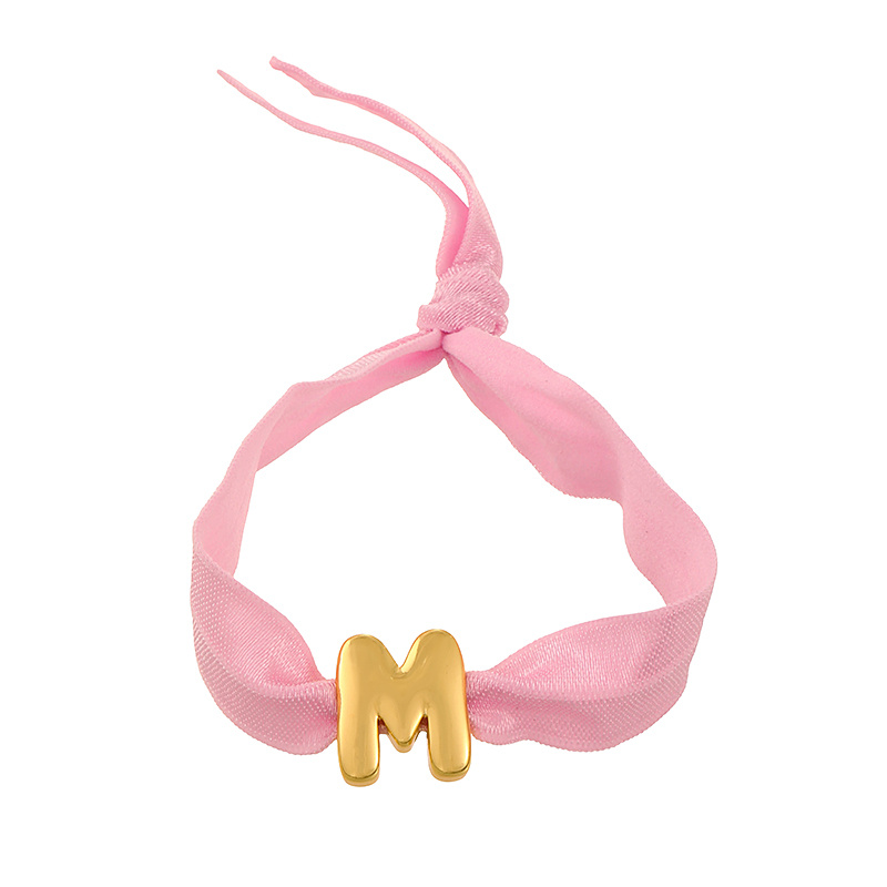 TEMU Pulsera elástica de terciopelo de cobre con 26 del alfabeto, 1 pieza, creativa, a , elegante, , y , para mujeres, hermanas, , regalo de joyería,