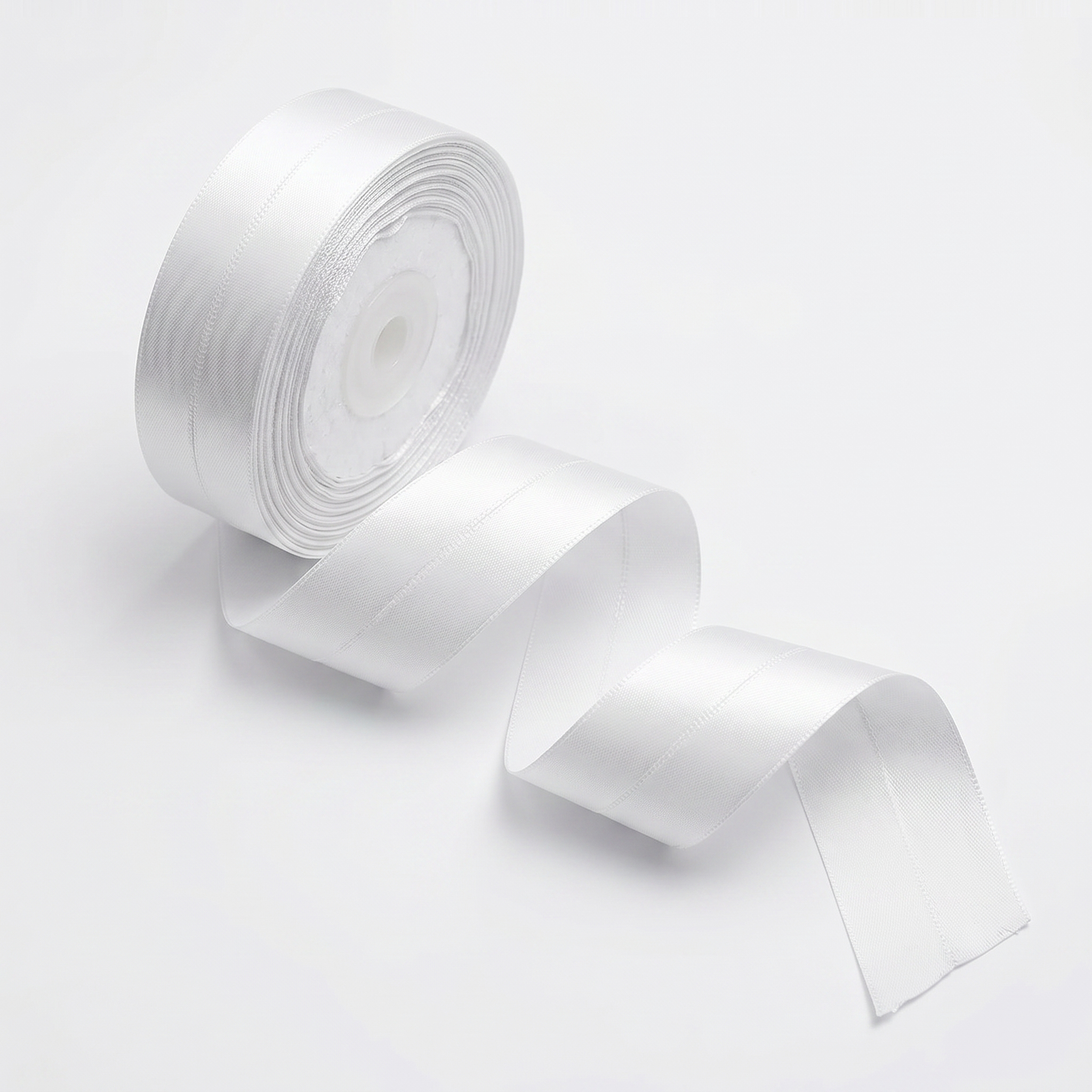 TEMU Ruban de satin blanc de 25 mm, 21,3 mètres de ruban d'emballage cadeau, ruban de tissage , fabrication de nœuds, bouquet et emballage cadeau d',