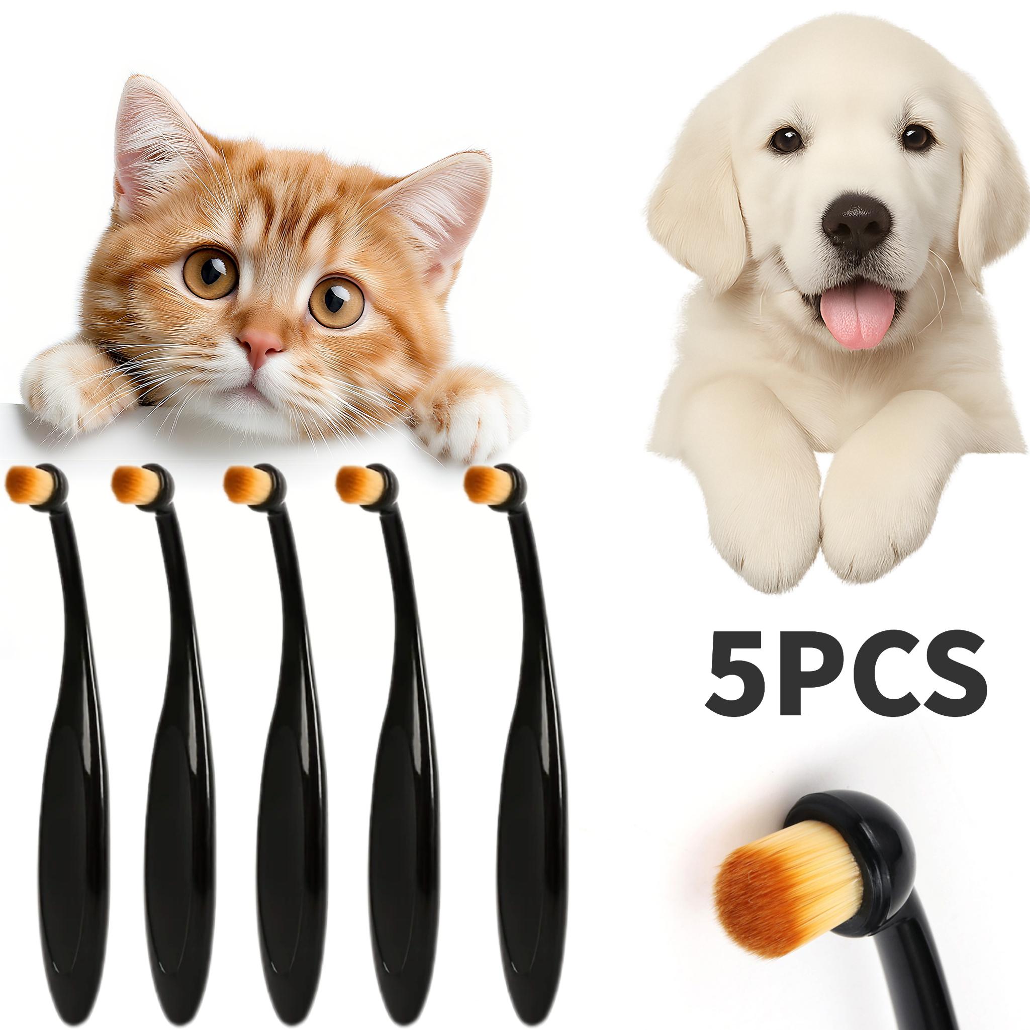 TEMU 5pcs Pet Tear Stain Brushes, Gently Cleans Eye Dirt And Tear Stains, Non-irritating To , Designed For Sensitive Eye Areas, Suitable For Small,
