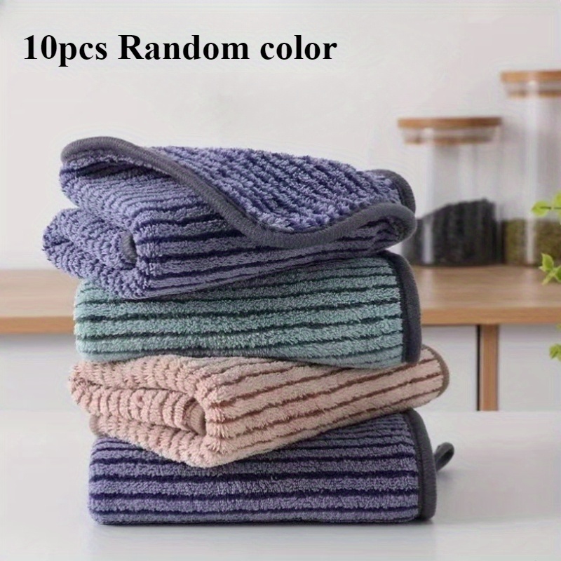 TEMU 5/10/24pcs Cleaning Cloths, High Absorbency Hairless Dish Towels, Suitable For Cars And Home, Car Care, , Cleaning Cloths, Dish Cloths, Kitchen
