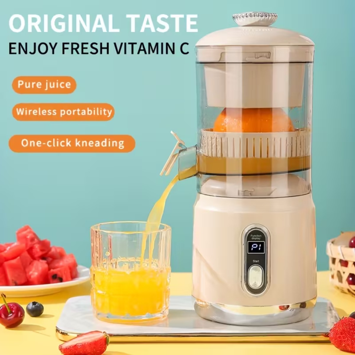 TOYANDONA Multi-Function Food Blender, 3-Speed Automatic Mini Food Processor Specifically designed for food, fruits, vegetables, and fresh juices Removable push-button control panel for easy cleaning Stylish design, perfect Christmas gift
