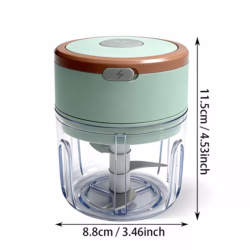 electric mini food chopper compact portable kitchen appliance electric garlic mincer and mini food processor portable mini food processor rechargeable vegetable blender lightweight design suitable for nuts peppers onions plastic material Product details 5