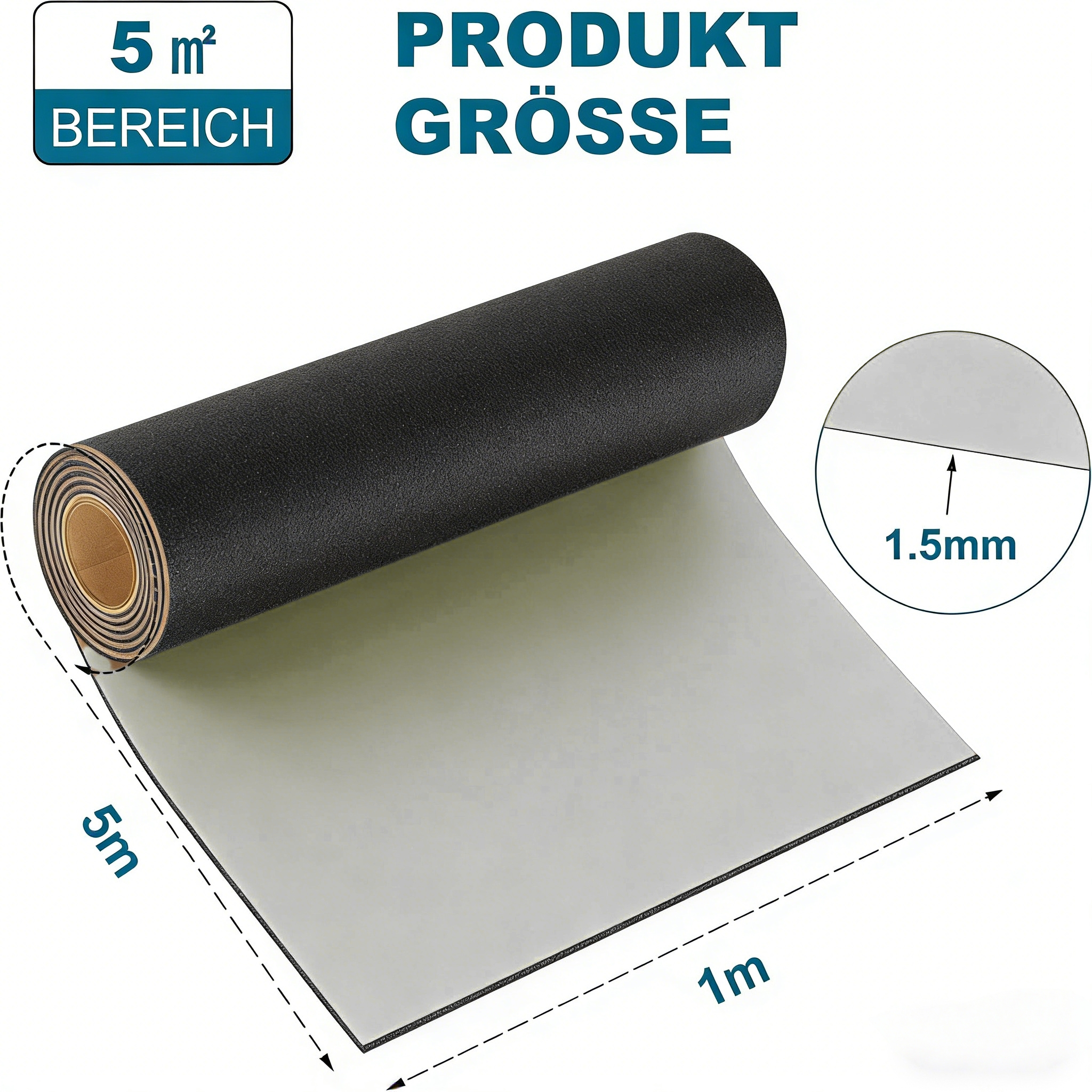 1m X 5m/10m Epdm Rubber Self-adhesive Roof Waterproofing Sheet, Durable And Sturdy, With Strong , Suitable For Use On The Roofs Of Car Shelters And Garden Sheds