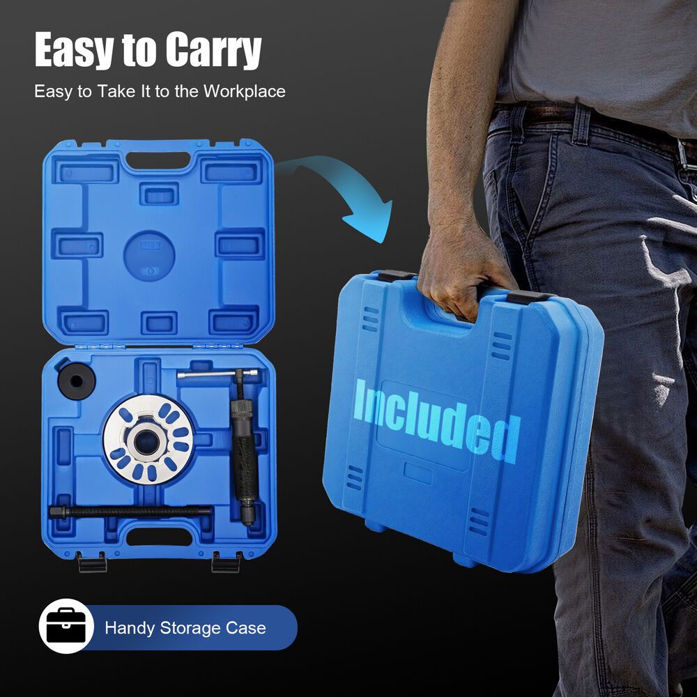 Image of 10 Ton Hydraulic Wheel Removal Tool Kit - Heavy Duty Bearing Press Puller Set For Truck/ Car Axle & Bushing Installation/ Removal