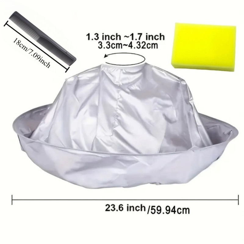 Adjustable Hairdressing Cape Set With A And A Sponge Brush, Foldable For Use By Men And Women, Ideal For Salons And Home Use For Precise Hair Cutting, For Hairstylists To Gradient Cuts With A