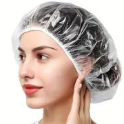 50pcs 100pcs barber shop oil hair mask hair color head covers nursing water clear plastic shower caps waterproof travel friendly deep conditioning hair for hotels homes barber shops details 0