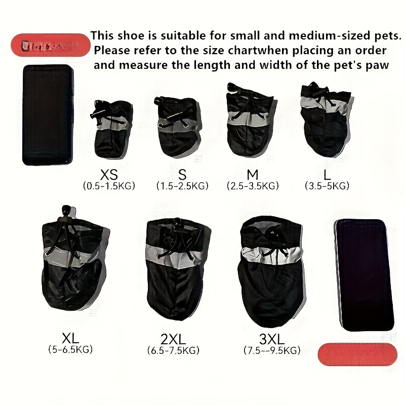 4 Botas Impermeables Antideslizantes para Perros Pequeños con Cierre de y Plantilla Acolchada - Protección para Patas en Todo Clima, Ideales para Salidas en Temporada de Lluvias y Mantener las Patas Secas - Perfectas para Paseos con Mascotas