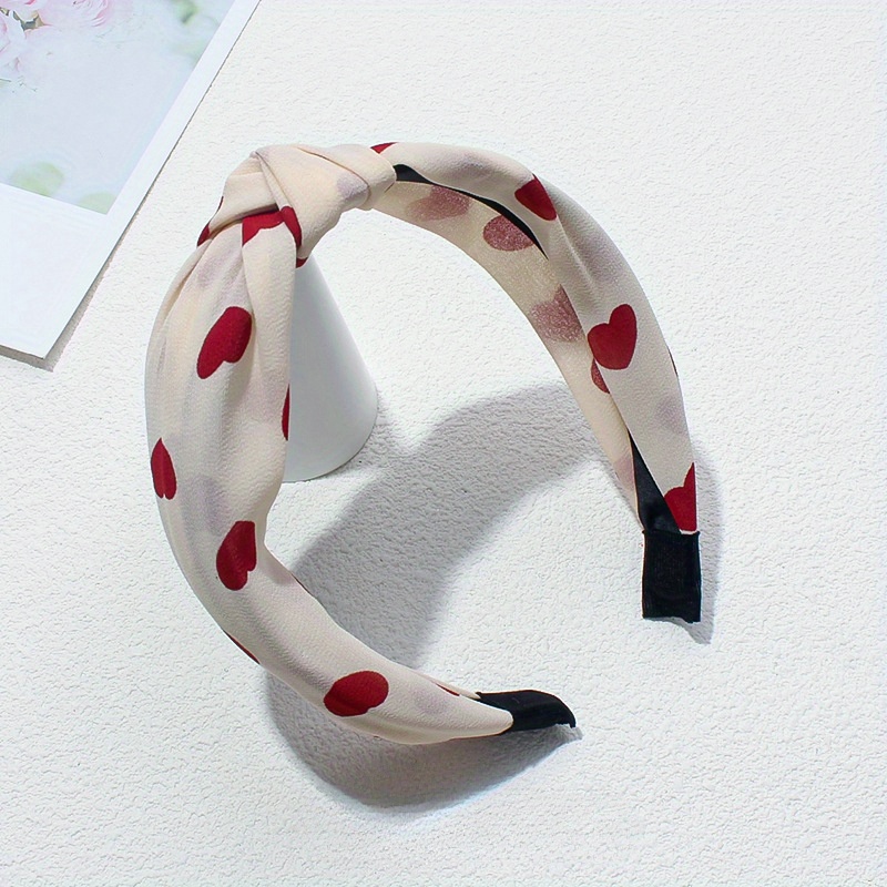 

1pc Valentine's Day Heart-shaped Headband, Hoop, Cute And Unique Ponytail Hair Tie, Accessory.