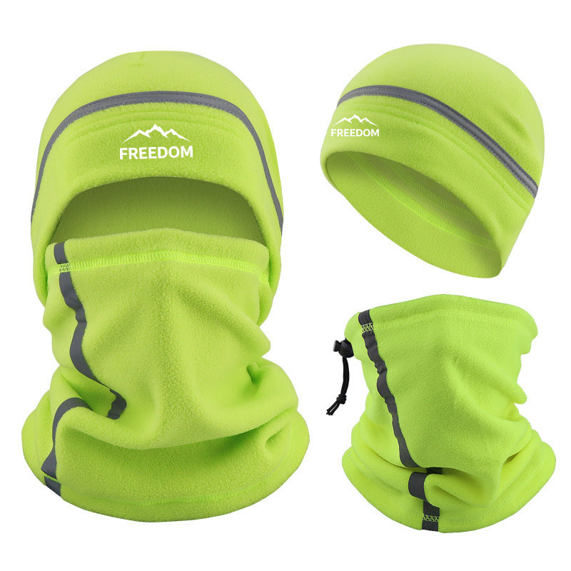 TEMU 2pcs Set Of Men's And Women's Autumn And Winter Snow Hats, Night Running Hats, And Warm Sports Hats And Scarves, Suitable For Outdoor Fishing,