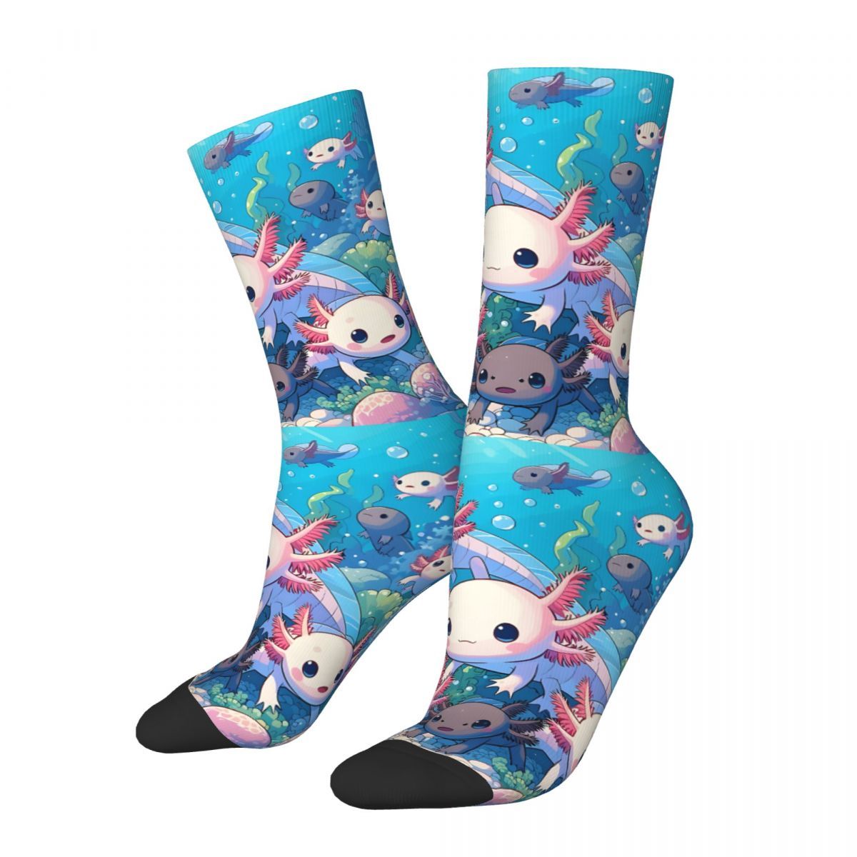 

1 Pair Of Printed Cute Axolotl Family Novelty Socks