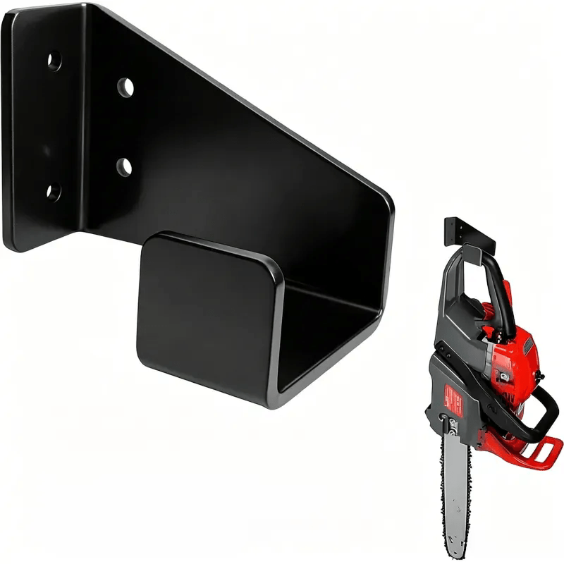 TEMU Heavy-duty Chainsaw Holder, Chainsaw Hook, Chainsaw Rack Installation, Garage Chainsaw Storage Rack (black), With Anchor And Screw Kit, Triple