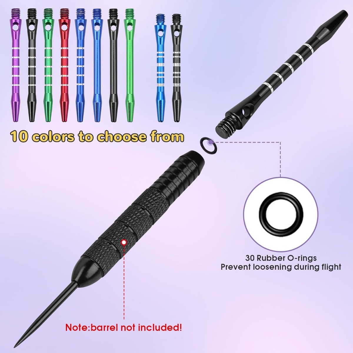 30 stuks Aluminiumlegering Dartschachten, 50/53mm Dart Onderdelen