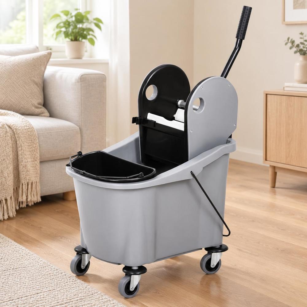 Commercial Mop Bucket with Down Press Wringer, 9.51gal Cleaning... product image 2