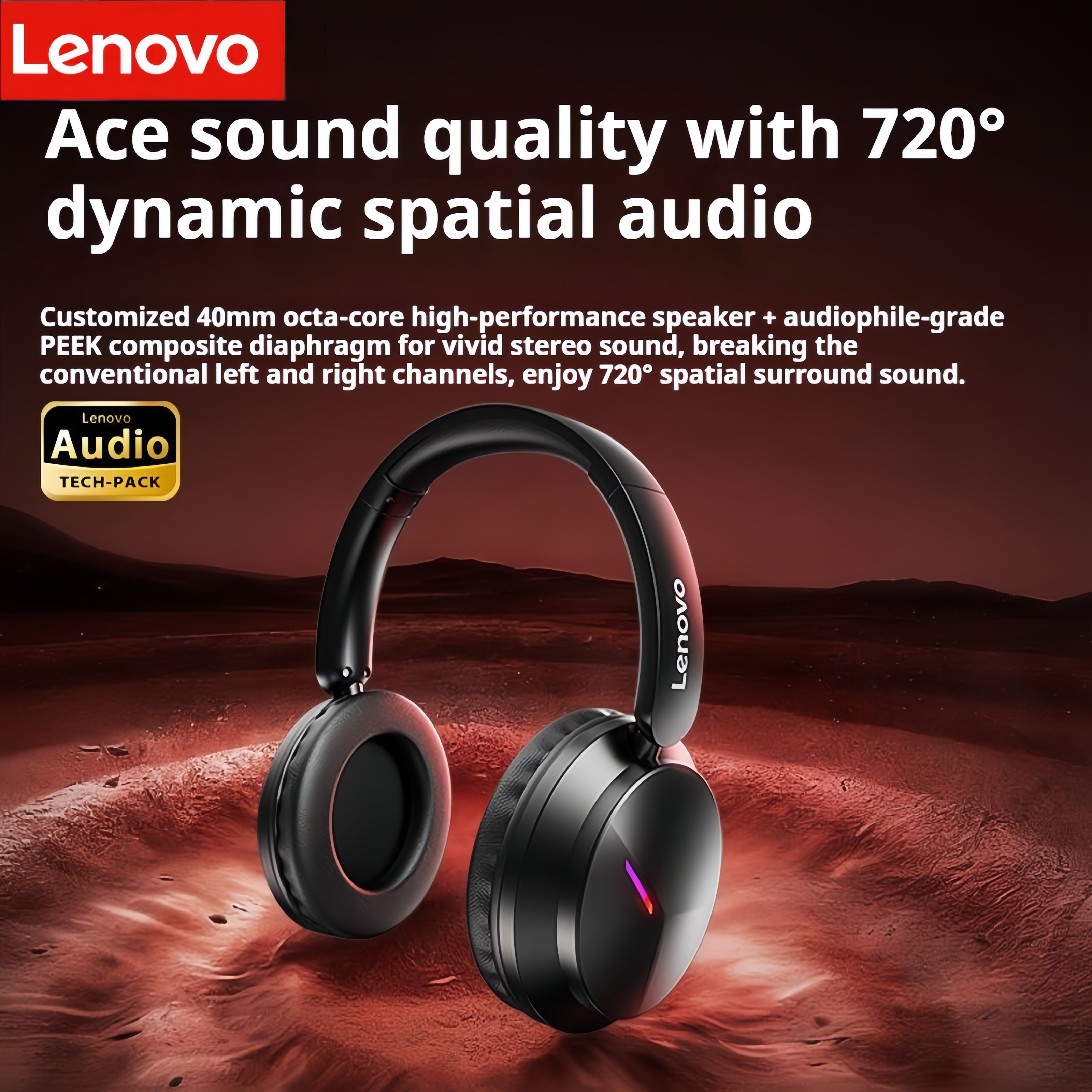 Les écouteurs sans fil Lenovo EH140 2025 offrent une connectivité sans fil longue portée, un mode de jeu Esports avec faible latence et des haut-parleurs de 40 mm conçus pour les basses profondes et l'isolation du bruit, ce qui les rend idéaux pour le gaming, la musique et les appels.