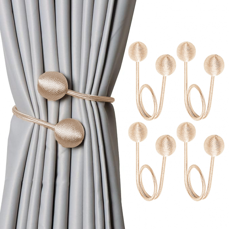 6 DIY High-Quality Nordic Style Curtain Strings, Featuring Woven Design and Durable Materials for Fixing Curtains, Suitable for Thin or Thick Curtains, Perfect for Decorating Bedroom, Living Room, Kitchen, and Office Curtains.