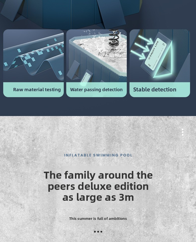 circre qi no inflating foldable outdoor pool thickened durable mesh anti collapse bracket design for summer pool parties 10 random color beach balls repair kit pool accessories vibrant poolside decor sturdy poolside furniture Product details 1