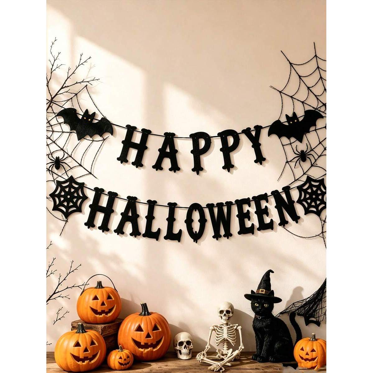 Happy Halloween Felt Banner 21pcs Set