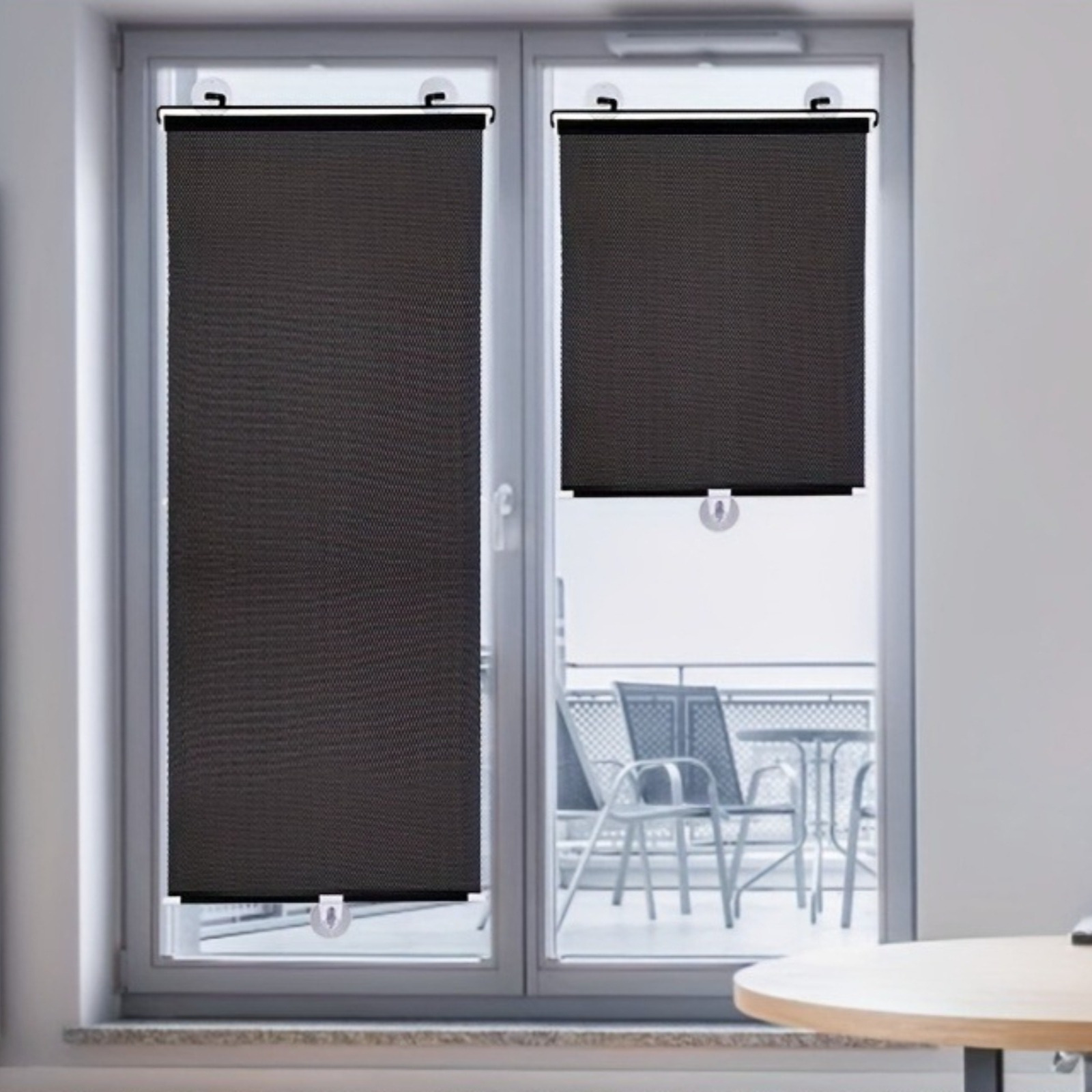 1pc of Blackout Roller Window Shades | Installation Without Drilling | Suitable for Bedroom And Balcony | Designed for Wind Protection | Mounting Without Leaving Marks | Easy to Pull Operation