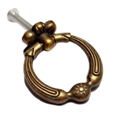 8pcs antique bronze copper drawer knobs vintage cabinet hardware with screws included alloy ring pulls suitable for dresser wardrobe cupboard antique retro furniture handles l 1 3 4 h