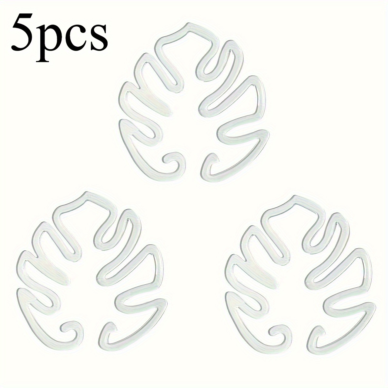 TEMU Juego de 5 pinzas de soporte para plantas transparentes, flexibles, ajustables y antideslizantes para jardinería, aptas para interior/exterior,