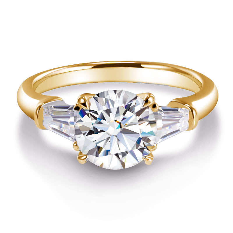 Image of A S925 925 Silvery Luxury, And Elegant Moissanite Wedding Ring, Suitable For Valentine's Day, Thanksgiving, Christmas And Wedding Anniversary Gifts, Gift Box About 2.4g