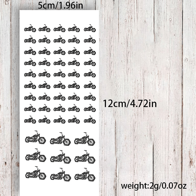 1pc Of Motorcycle Nail Stickers, A Gift For Motorcycle Enthusiasts
