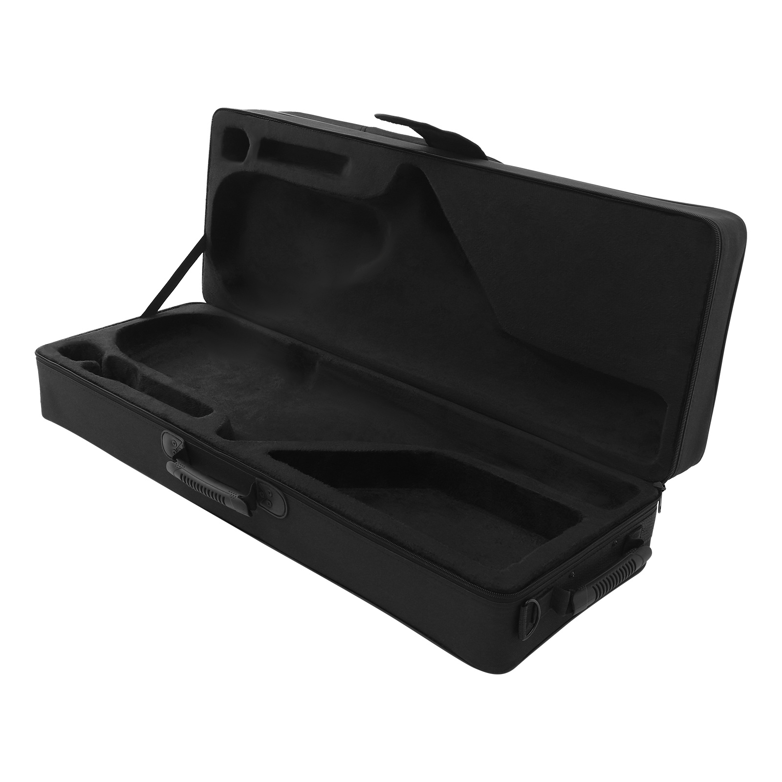 Saxophone Case | Heavy Duty Nylon Canvas Padded Gig Bag With Backpack Straps, Multiple Carry Options, Black Protective Case With Foam Lining & Large Front Pocket - Quiltern