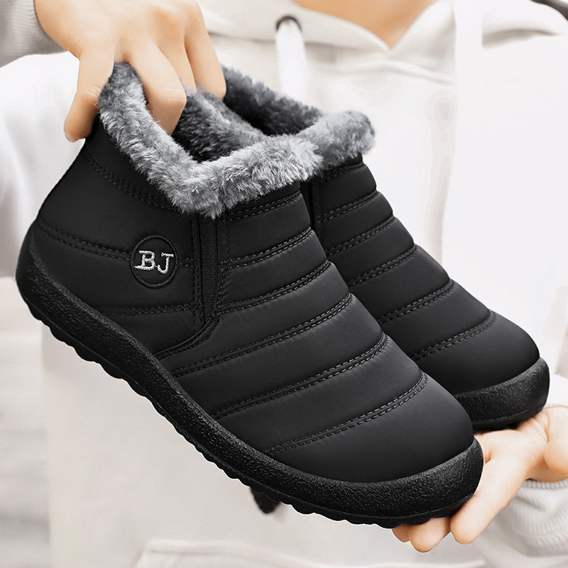 Image of Unisex Thermal Snow Boots: Lightweight Anti-slip Winter Shoes With Faux Fur Lining For & Stability"