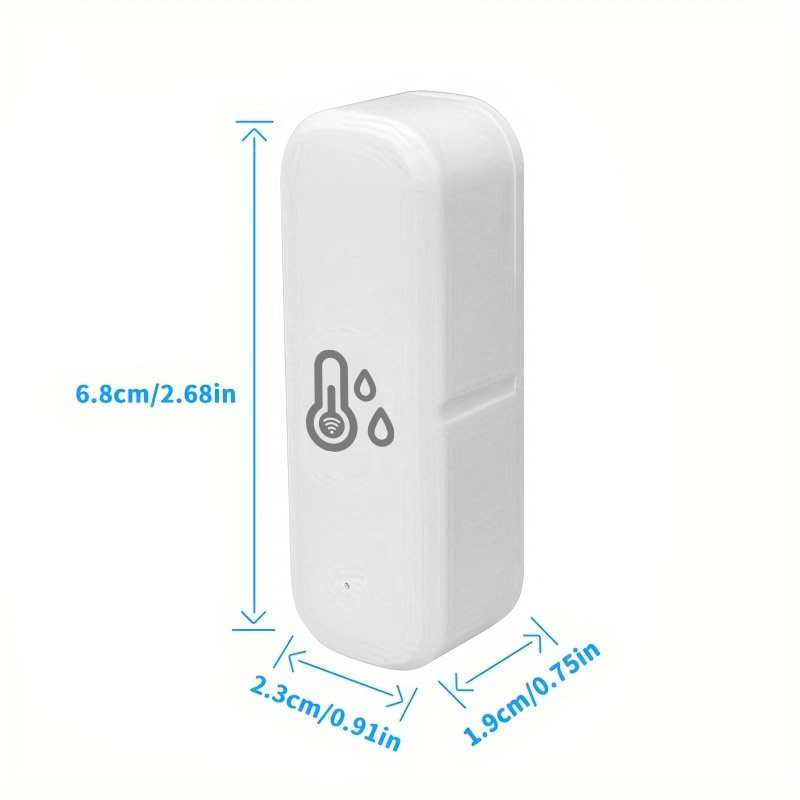 & Humidity Sensor With Voice Control, Wall-mounted, Non, Battery Powered, Wi-fi & Wireless , Display Function For Tv Monitoring - No Battery Included