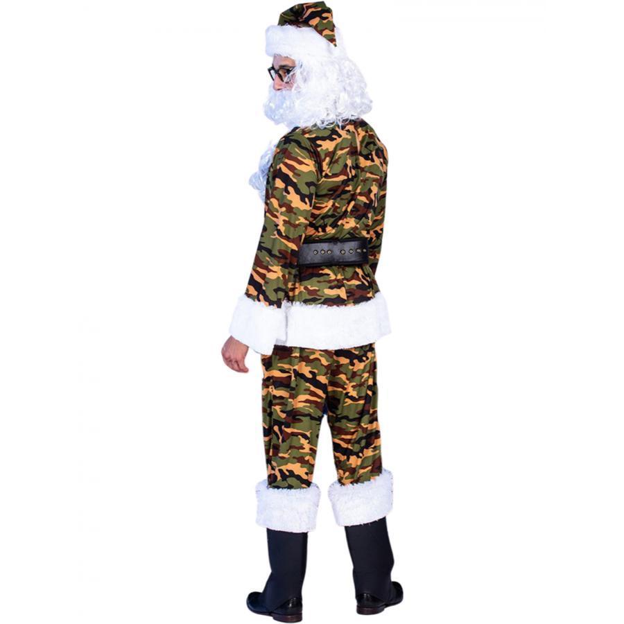 Christmas Cosplay Costume Set, Santa Claus Fleece Suit with Hat, False  Beard, Boots for Adults Women, Men, Red/Green