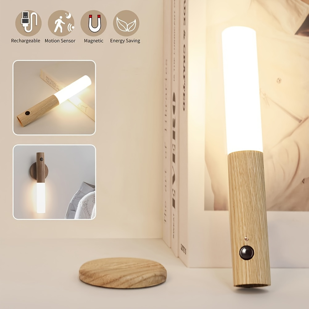 

Body Sensing Night Light, Led Rechargeable Cabinet Wall Lamp For Home Bathroom Wall Sensing Light, Usb.