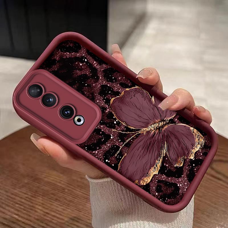 TEMU Cover per Telefono con Motivo Glitter Vino | Bordo Anticaduta e Resistente | Compatibile con Honor 90 5G