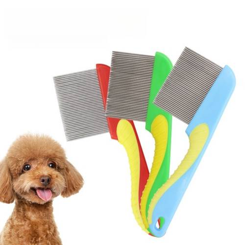 2pcs random style flea comb dogs and cats removal pet fine tooth comb remover knot tying grooming sea horse comb