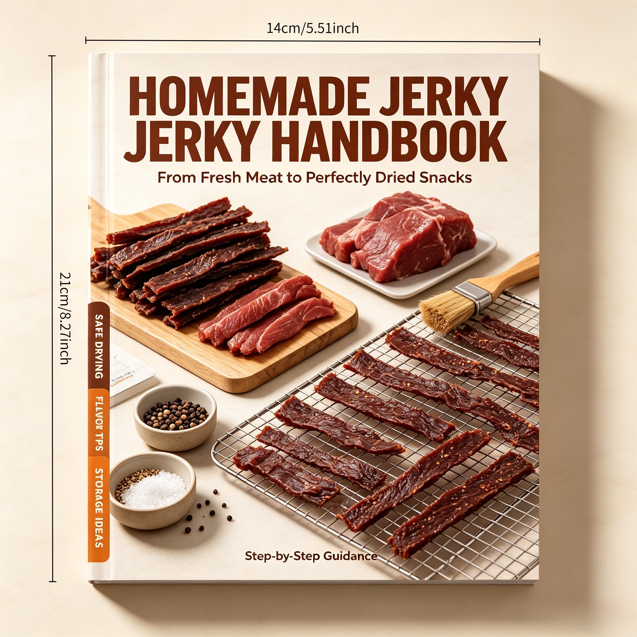 TEMU A5 Jerky Making Log Book & Meat Drying Journal - Horizontal Line Notebook Suitable For , Records, Gift For Hunters, Campers, Preservers, Compact