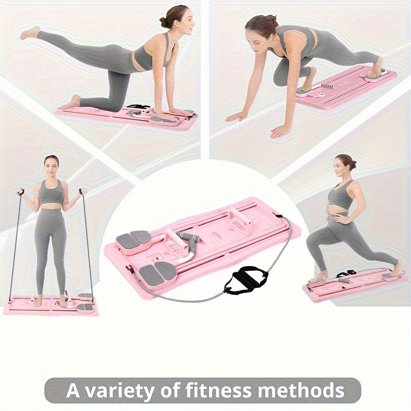 13-Scene Foldable Home Gym Board with Resistance Bands, 3-in-1 Core Strength & Waist Slimming Workout Set in 3 Colors – Full Body Toning Exercise Equipment