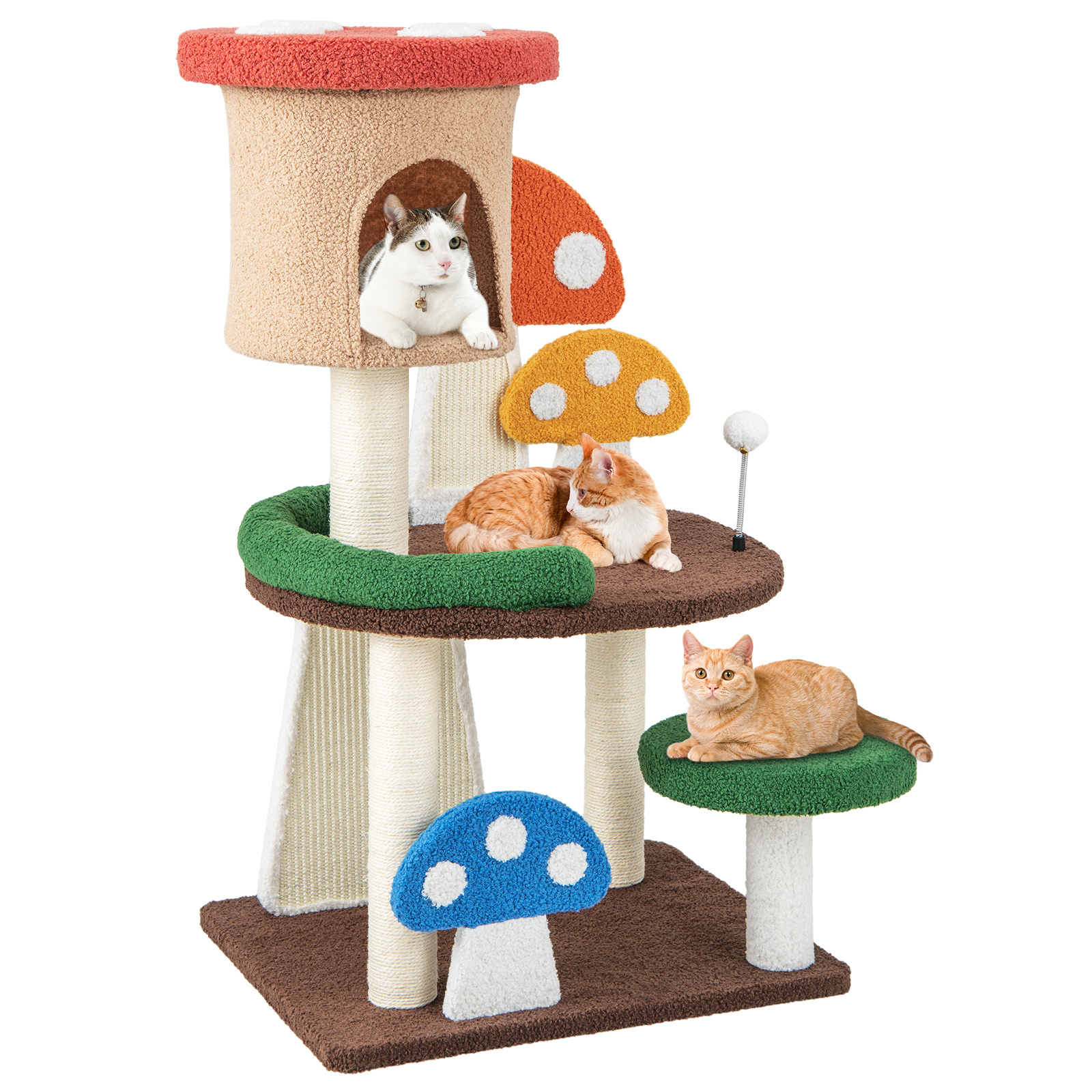 

Petsite Deluxe Tree - Multi-level Tower With Cozy Condo, Play Platforms & Interactive - Sisal Scratching Posts & Plush Fabric For Kitten Fun