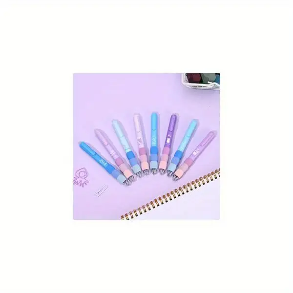 18pcs aesthetic retractable erasable gel pens, , 8 pens & 10 refills, cartoon smooth writing pen, 0. 5mm ink pen, supplies. ( purple theme, cute gel pens, pens set, cute pens, pens for, school stationery, office stationery, aesthetic pens, stylish writing tools, refills, durable pens, erasable pens, retractable pens, stationery lovers, office workers Product details 2