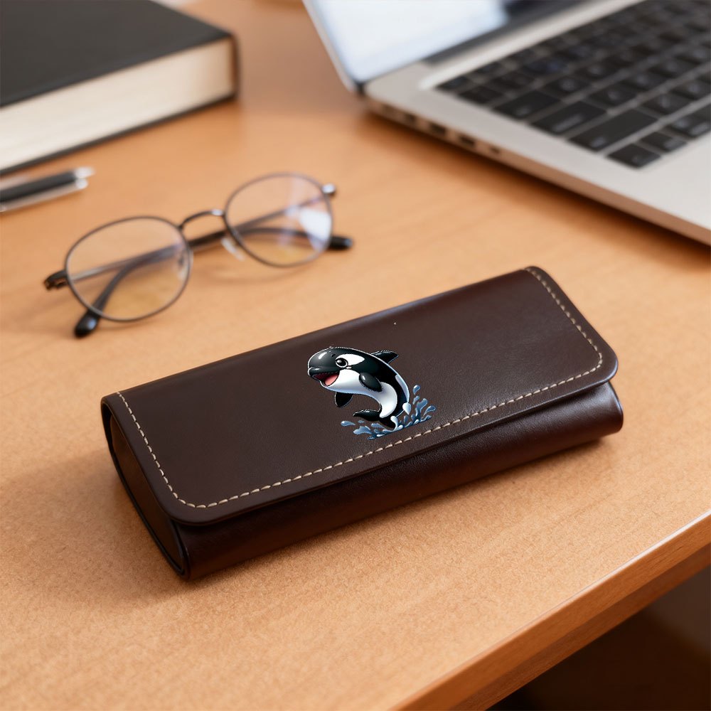 cute   pattern portable high end pu eyeglass case 1pc