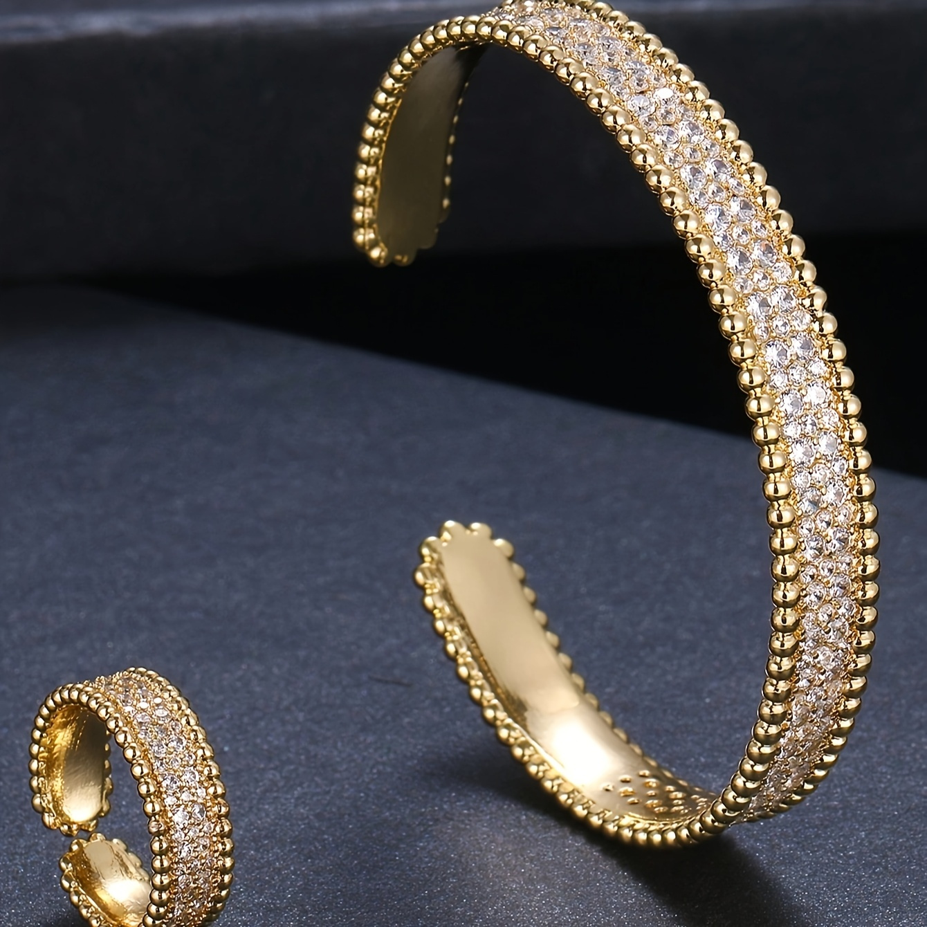 E-shop 1-teiliges Set Damenmode Armband und Ring Set Verstellbar