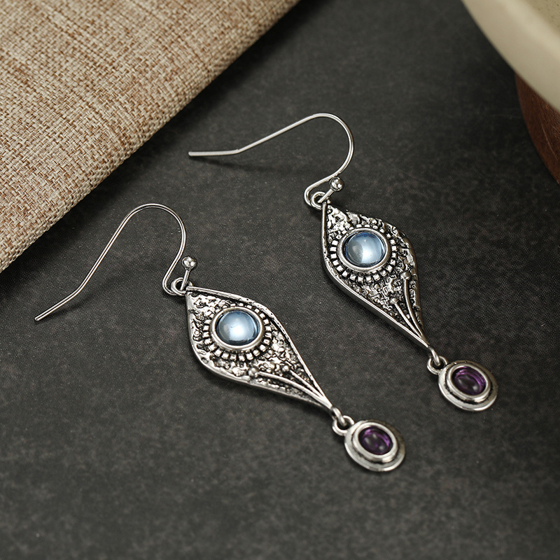 Women's Bohemian Long Drop Geometric Ear Studs