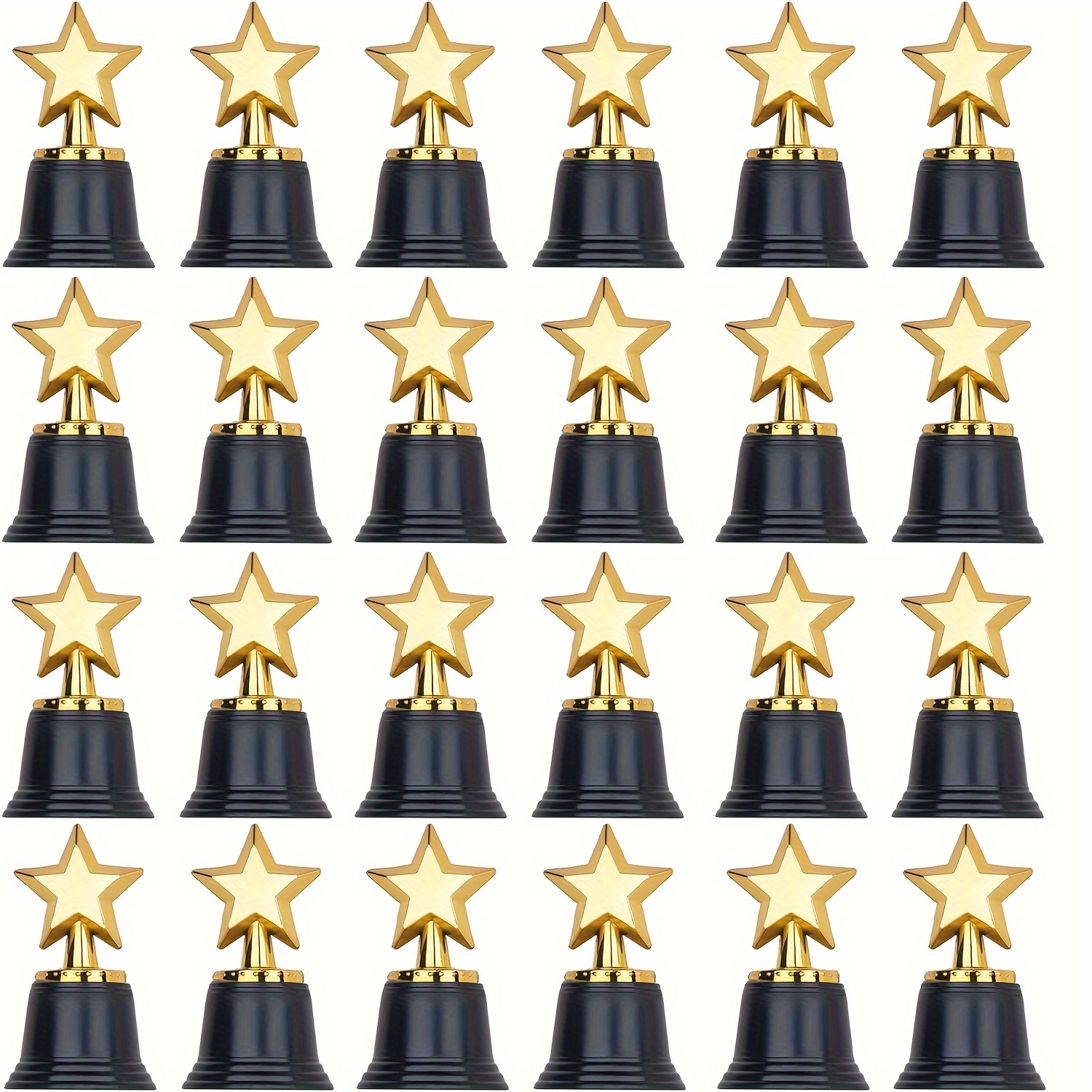E-shop 24 Stück Mini Goldene Stern Trophäe - für Halloween Party Gastgeschenke, Goodie Bags, Belohnungen und Sportwettkämpfe