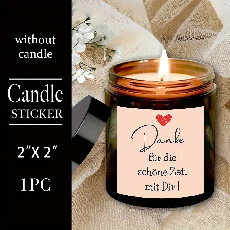 1pc 2x2 Inch, German Thank You Sticker, "spending Quality Time ", Gift Packaging Label, Jar Decoration Sticker, Fun Home Decor, Perfect Gifts For