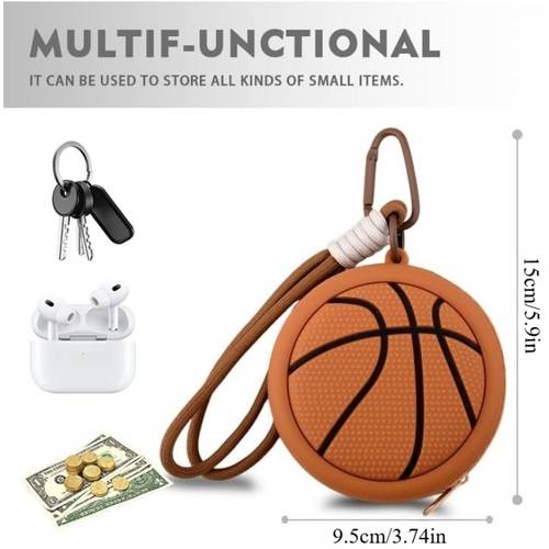 coin pouch keychain sport mini storage bag for earbuds earphones portable wallet bag charm for handbag bag lover fan gift