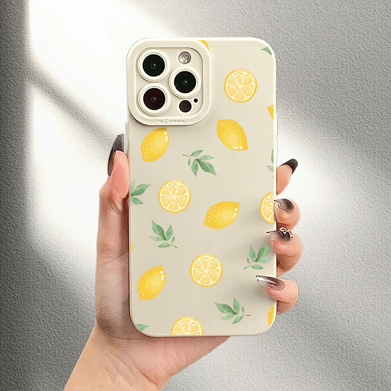 TEMU Full Protection Phone Case With Vanilla Lemon Design For Iphone Models 11 To 16 Pro Max, Xr, X/xs, 7, 8 Plus, Se, And Mini - Ideal Birthday Gift
