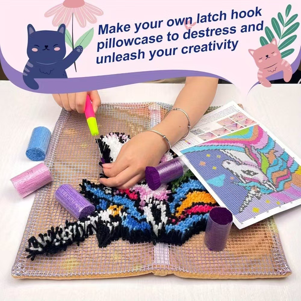 Latch Hook Rugs Creation Kit for Beginners